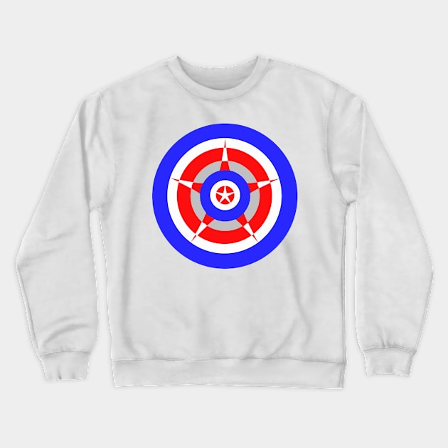 Captain Superstar - Star of Freedom Crewneck Sweatshirt by PlanetMonkey